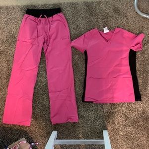 Pink scrub set